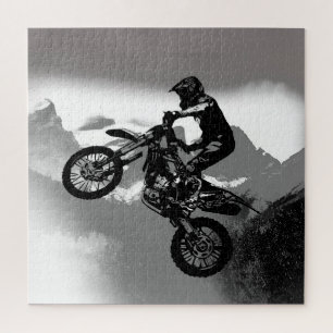 Puzzle Motocross Biker - Rocheuses Montagnes Rocheuses Pu