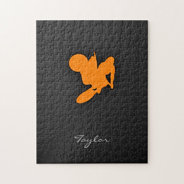 Puzzle Motocross orange (Vertical)