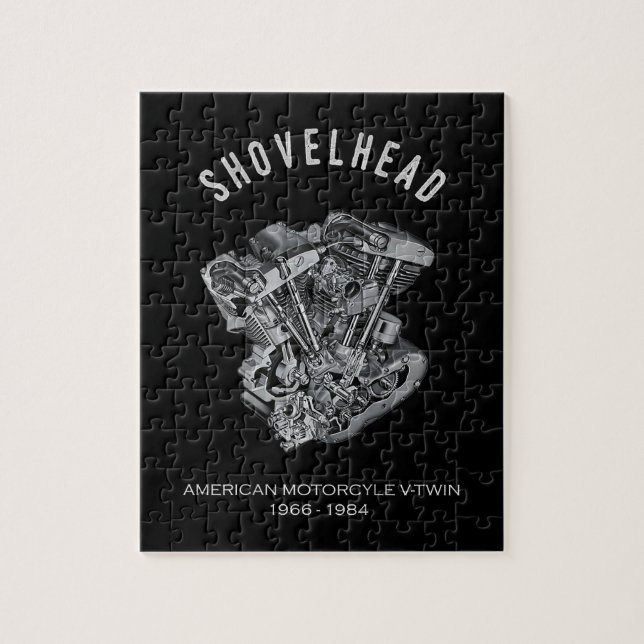 Puzzle Motocyclette HD Vtwin Moteur de Tête de Tirage Vél (Vertical)