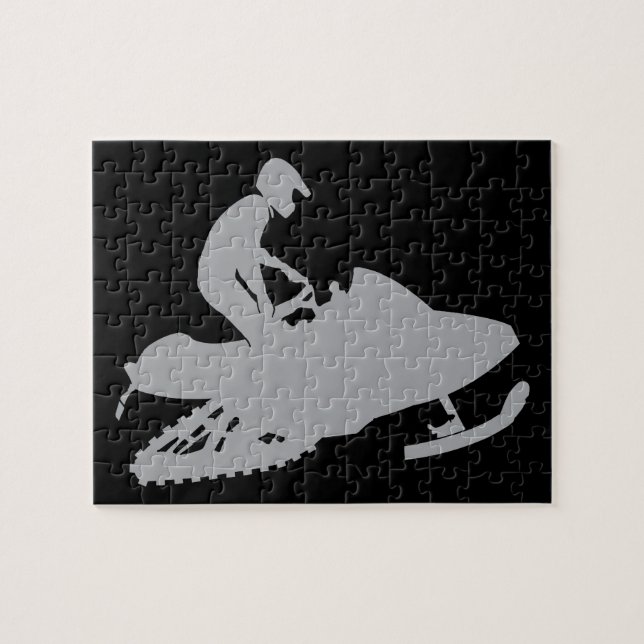 Puzzle Motoneige gris argent (Horizontal)