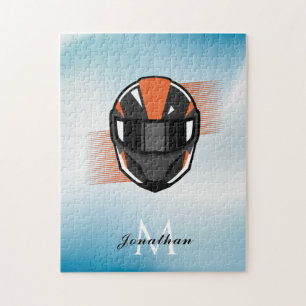 Puzzle Motorcross Motorcross Casque moderne Nom personnal