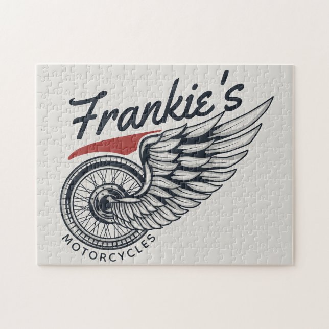 Puzzle Motos personnalisées Flying Tire Biker Shop (Horizontal)