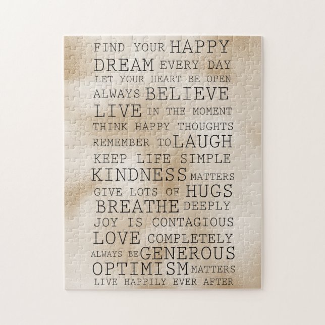 Puzzle Mots Inspirants Gold Luxe (Vertical)