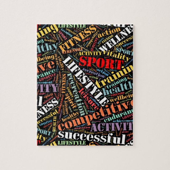 Puzzle Mots liés au sport motif (Vertical)