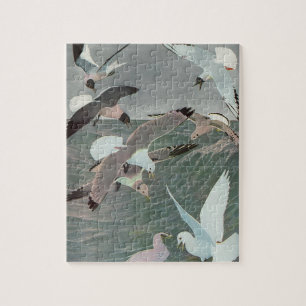 Puzzle Mouettes au-dessus des vagues de l'océan par Louis