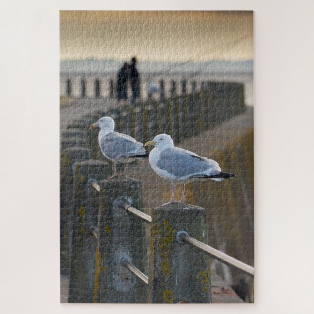 Puzzle Mouettes sur la promenade à Silloth, Cumbria (Vertical)