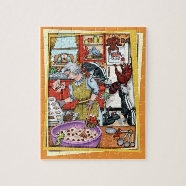 Puzzle Mouffettes dans la cuisine (Vertical)