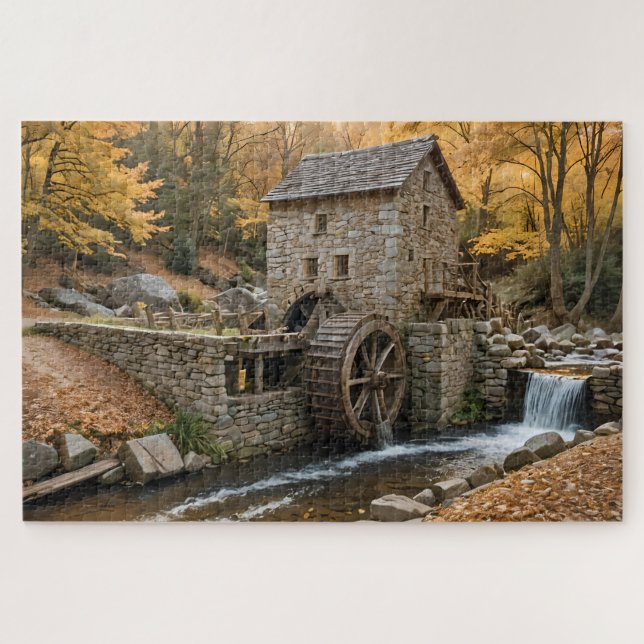 Puzzle Moulin à grains en automne (Horizontal)