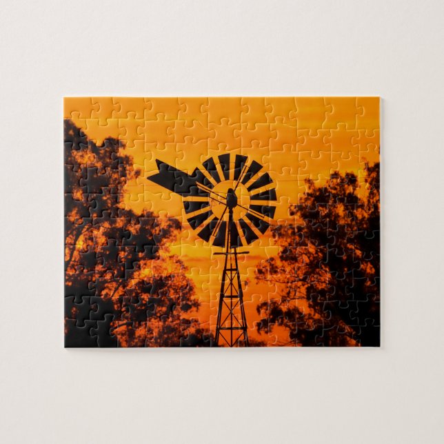 Puzzle Moulin à vent au coucher du soleil, Australie (Horizontal)
