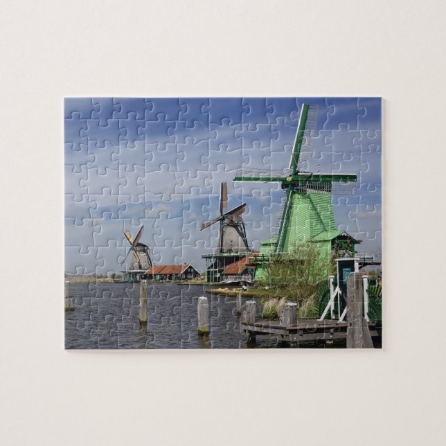 Puzzle Moulin à vent, Zaanse Schans, Hollande, Pays-Bas 2 (Horizontal)