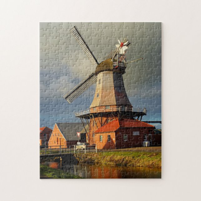 Puzzle Moulin Ostfriesland hollandais moud du grain (Vertical)