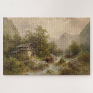 Puzzle Moulin sur un ruisseau de montagne (par Albert Rie