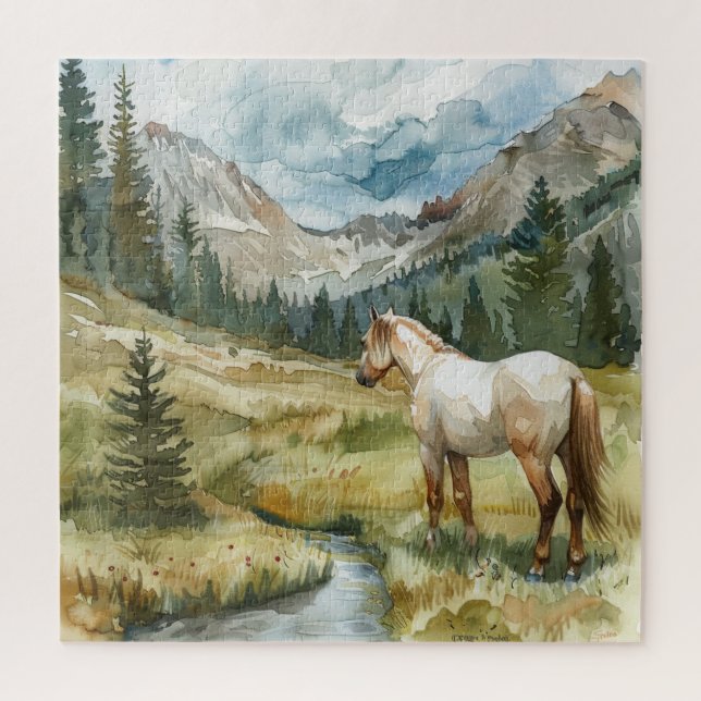 Puzzle Mountain Horse (Vertical)
