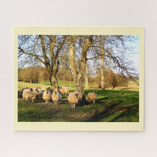 Puzzle Moutons en hiver (Horizontal)
