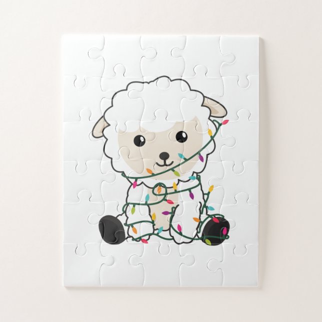 Puzzle Moutons Noël Neige Animaux d'hiver Moutons (Vertical)