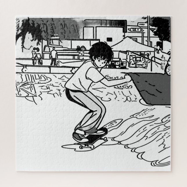 Puzzle Mouvements de skateboard - Jeune skateur (Vertical)