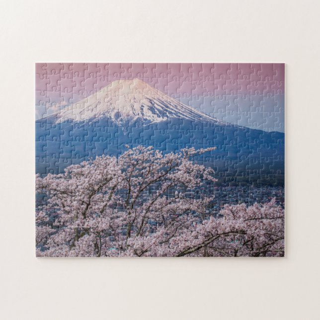 Puzzle Mt Fuji et fleurs de cerisier (Horizontal)