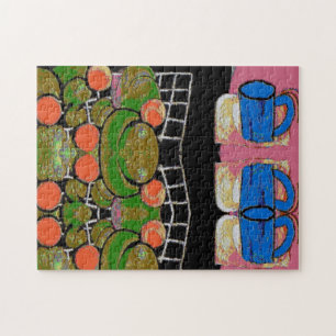 Puzzle Mug café Abstrait, style Matisse
