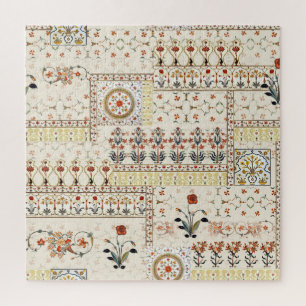 Puzzle Mughal Floral Paisley : Ethnic Digital Elegance.