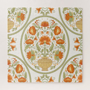 Puzzle Mughal Motif Imaginaire Fleurs Motif