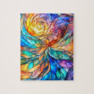 Puzzle Multicolore coloré Abstrait 75 torsion