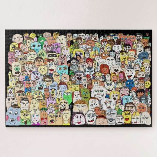 Puzzle Multiples visages du bonheur (Horizontal)