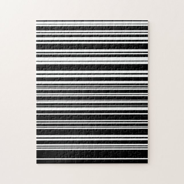 Puzzle Multitudes de rayures noires et blanches inégales (Vertical)