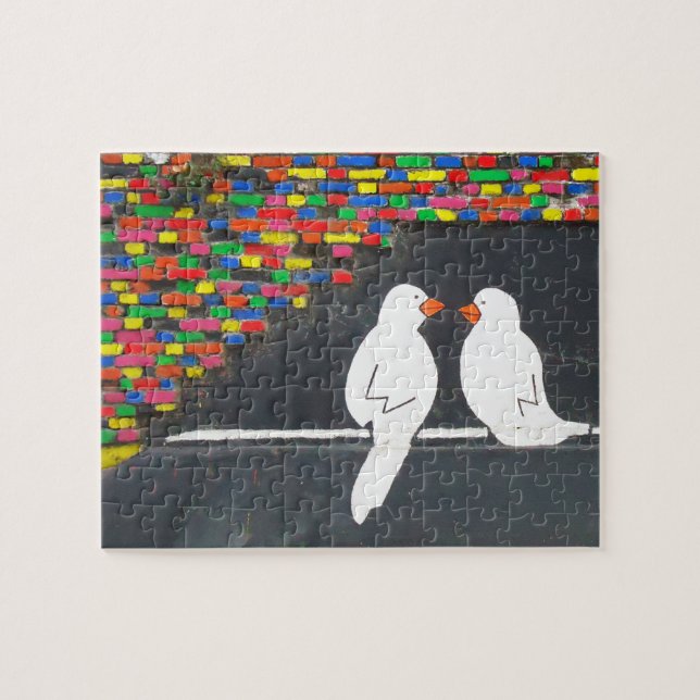 Puzzle mur d'oiseau de brique : mur de graffiti (Horizontal)