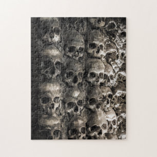 Puzzle Mur Plein De Crânes Et D'Os Dans La Chapelle Des O