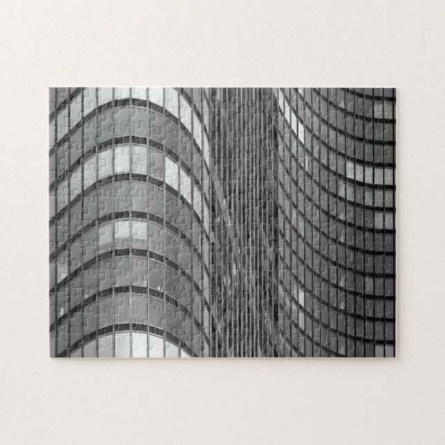 Puzzle Mur rideau en acier et en verre de moderne (Horizontal)