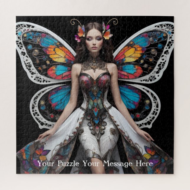 Puzzle Muse blanche florale du Jardin enchanté (Vertical)