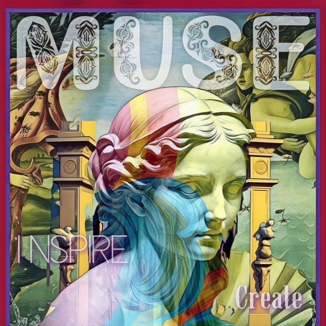 Puzzle MUSE de la Lumière (A blend of classical antiquity with modern graphic design. 
Available in a jigsaw puzzle & more!)
