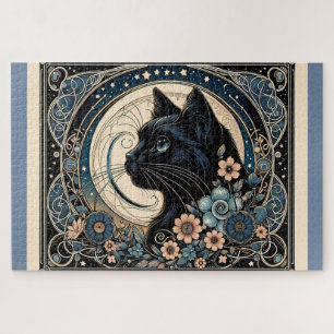 Puzzle Muse de minuit dans un cadre de lune Petaled