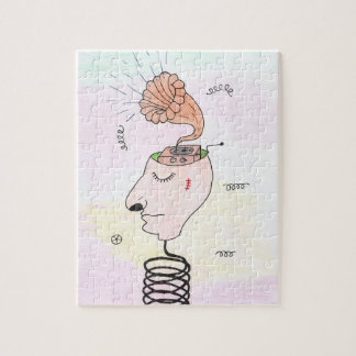Puzzle "Music in my head" Postcard