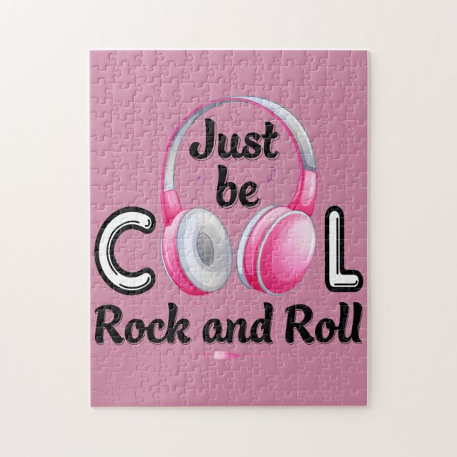 Puzzle Music Lover Just Be Cool Rock and Roll (Vertical)