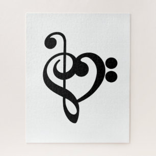 Puzzle Musicien Coeur de musique - Treble Bass Clef