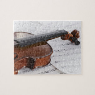 Puzzle Musique violon et feuille