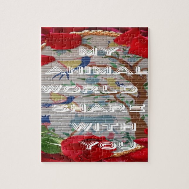 Puzzle My Animal World : Belle conception d'arbre et d'oi (Vertical)