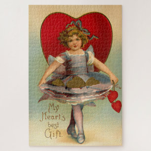 Puzzle My Heart's Best Gift Vintage Victorian Valentine's