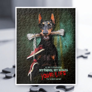 Puzzle My Home, Your Life : Doberman Dog w. Os - Drôle