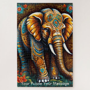 Puzzle Mystic Boho Elephant Mandala