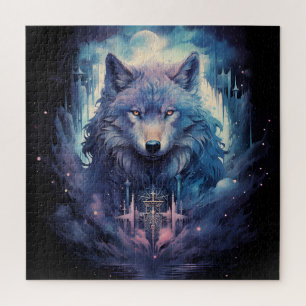 Puzzle Mystic Moon Wolf Guardian