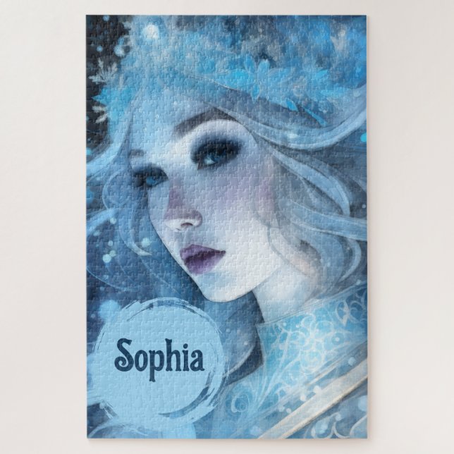 Puzzle Mystical Ice Queen - Imaginaire Winter Goddess Art (Vertical)