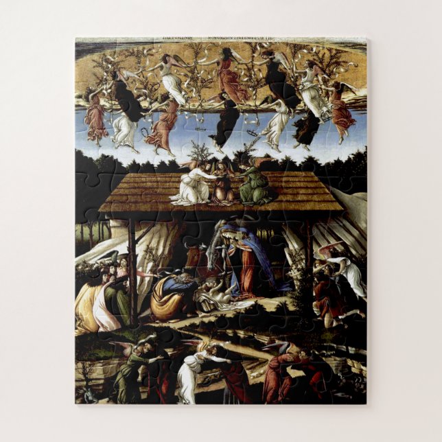 Puzzle Mystical Nativity: Oil Painting by Botticelli (Vertical)
