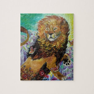 Puzzle Mystique Cristal Lion Peinture "Nouveaux Mondes" J