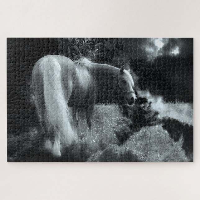 puzzle mystique de cheval de nuit (Horizontal)