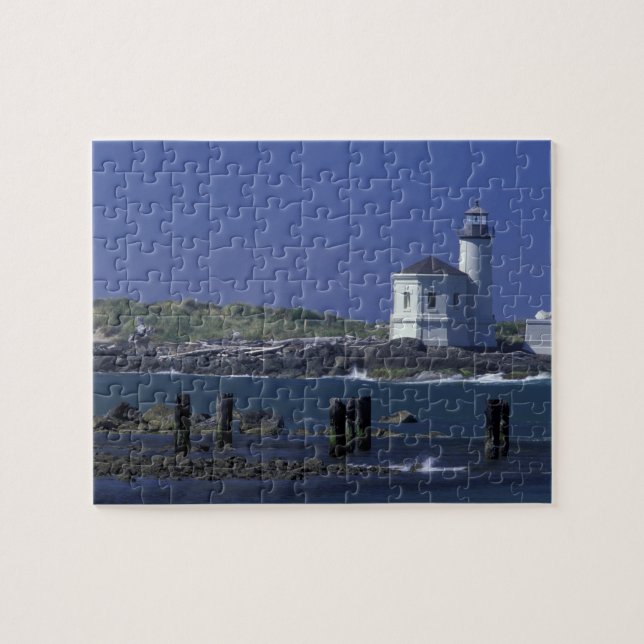 Puzzle NA, États-Unis, Oregon, Bandon, phare de Coquille (Horizontal)