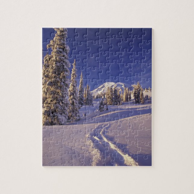 Puzzle NA, États-Unis, Washington, Mt Rainier NP, Snowsho (Vertical)
