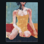 Puzzle Nage vintage - maillot de bain jaune<br><div class="desc">Vintage Swim I par Jennifer Paxton Parker. | 139523GG</div>