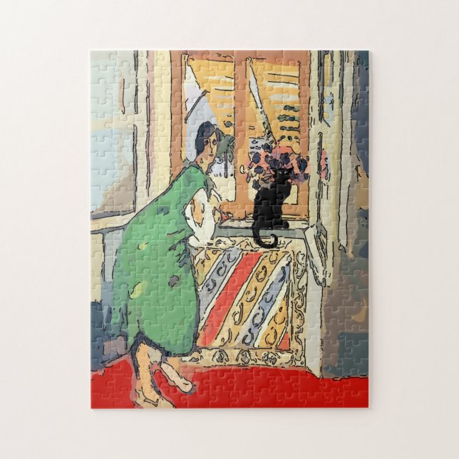 Puzzle Nancy avec chat noir (Vertical)